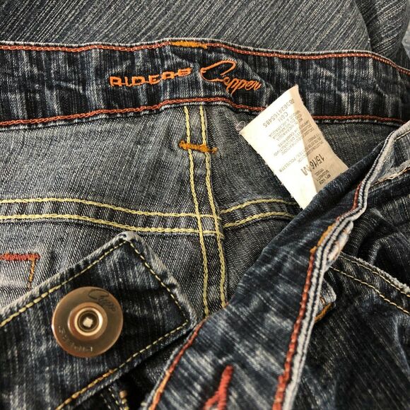 Riders Copper Stretch Jeans Straight Leg Distressed Women's Size 15 16 - Picture 4 of 8